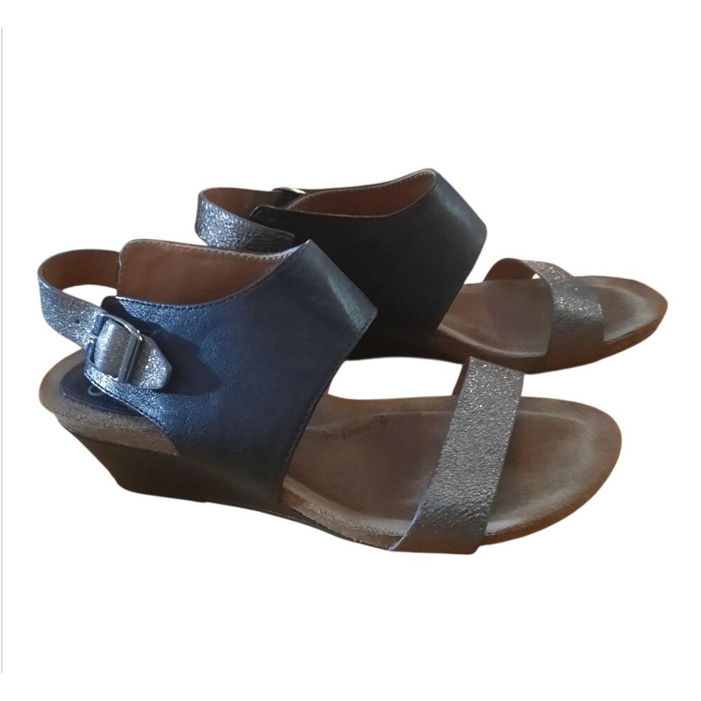 Sofft Womens Vanita Open Toe Slingback Buckle Close Wedge Sandal Size 8
